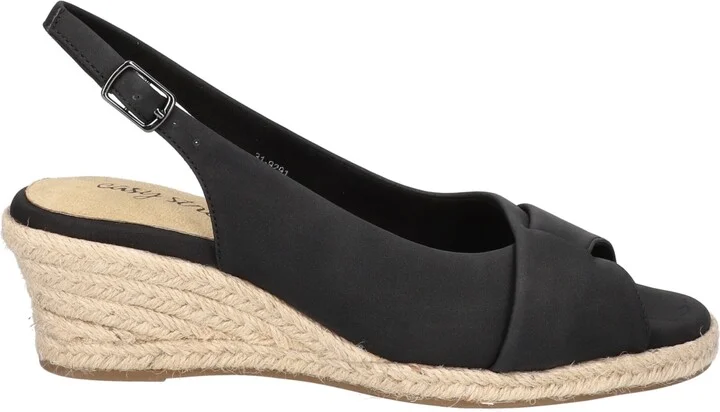Easy Street Women's Devlin Espadrille Wedge Sandals - Blue, Purple - Fabric - Image 6