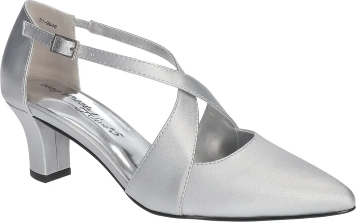 Easy Street Women's Elegance Cross Strap Front Pumps