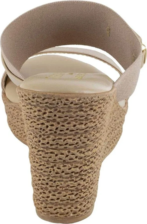 Easy Street womens Esta Wedge Sandal Natural 11 medium US