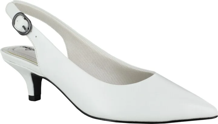 Easy Street Women's Faye Slingback Buckle Closure Pumps