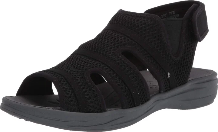Easy Street womens Happy Flat Sandal Coffee 9.5 x_wide US