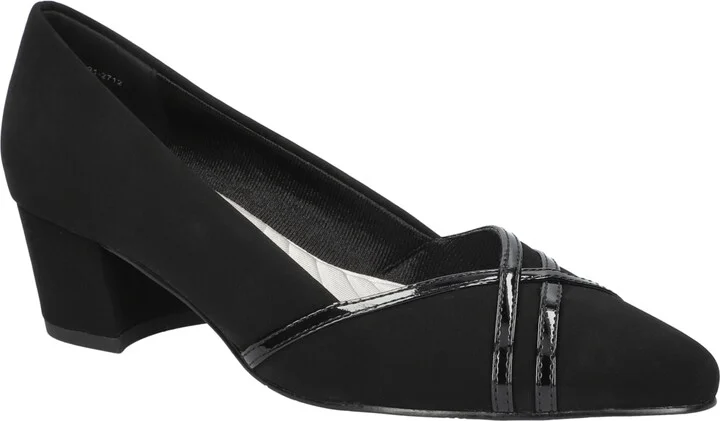 Easy Street Women's Lotus Block Heel Pumps