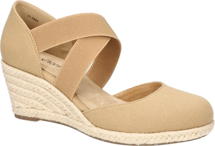 Easy Street Women's Pari Slip-On Espadrille Wedges Sandals