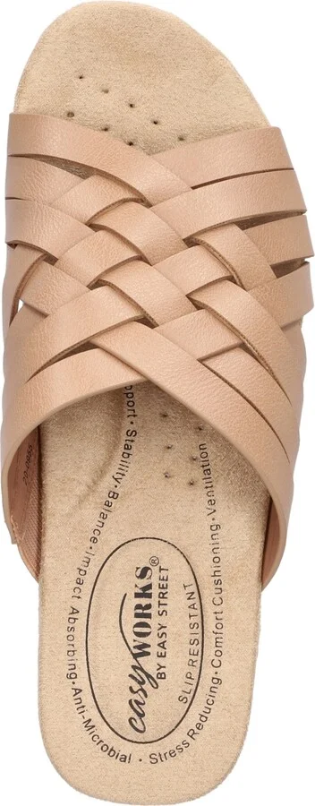 Easy Street Women's Rosanna Slip-On Slip Resistant Wedge Sandals - Image 9