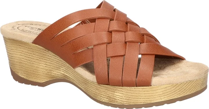 Easy Street Women's Rosanna Slip-On Slip Resistant Wedge Sandals