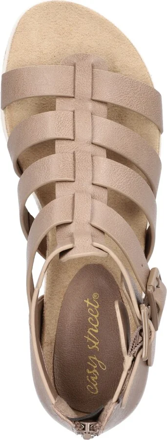 Easy Street Women's Simone Zip Wedge Sandals - Image 4