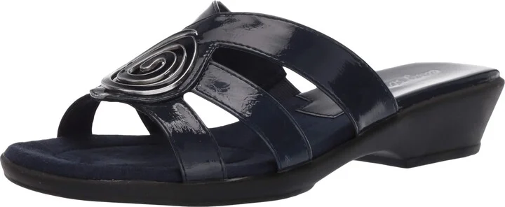 Navy Crinkle Patent