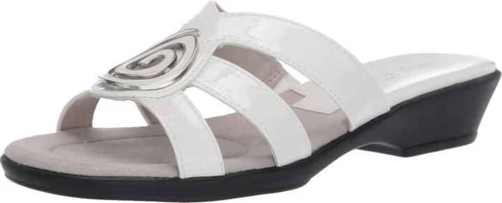 White Crinkle Patent