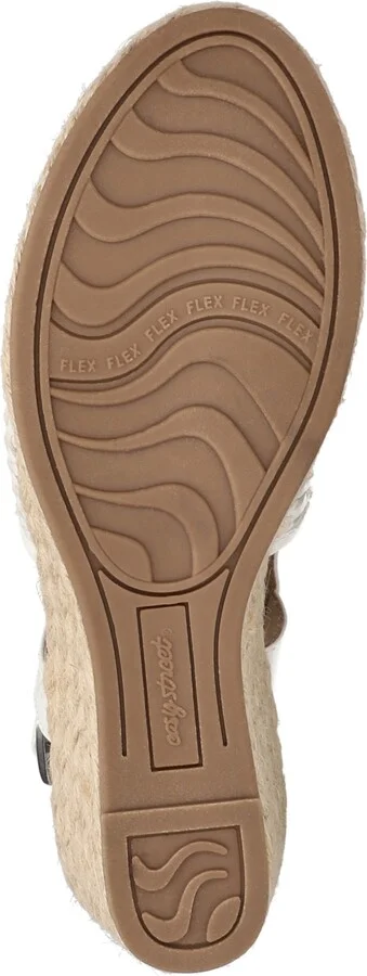 Easy Street Women's Taffy Buckle Slingback Espadrille Wedges - Image 5