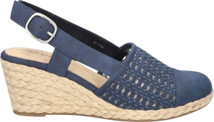 Easy Street Women's Taffy Buckle Slingback Espadrille Wedges - Image 7