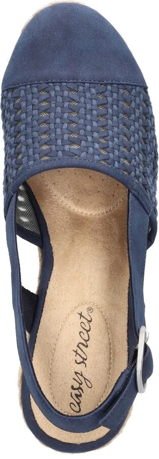 Easy Street Women's Taffy Buckle Slingback Espadrille Wedges - Image 9