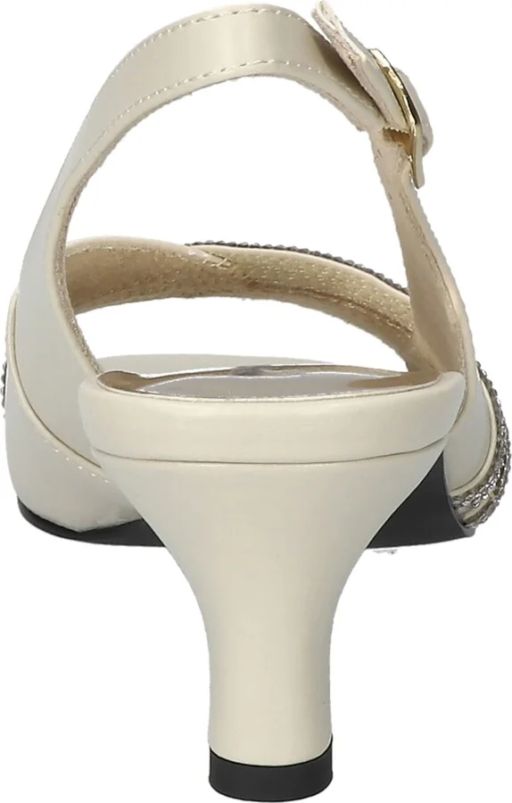 Easy Street Women's Teton Dress Heel Sandals - White W/ Stones - Image 8