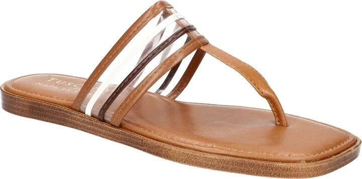 Easy Street Women's Tuscany Antea Square Toe Sandals - Tan, Multi