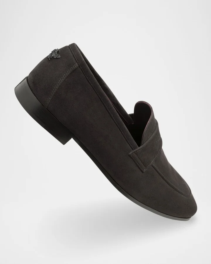 Ebano Suede Penny Loafers - Image 4