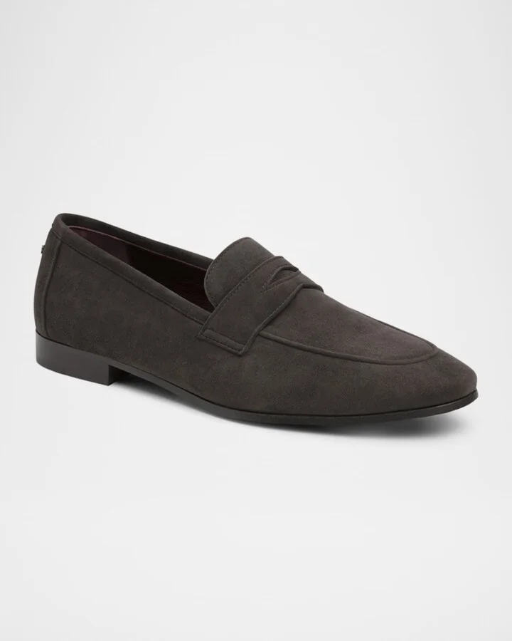 Ebano Suede Penny Loafers - Image 6