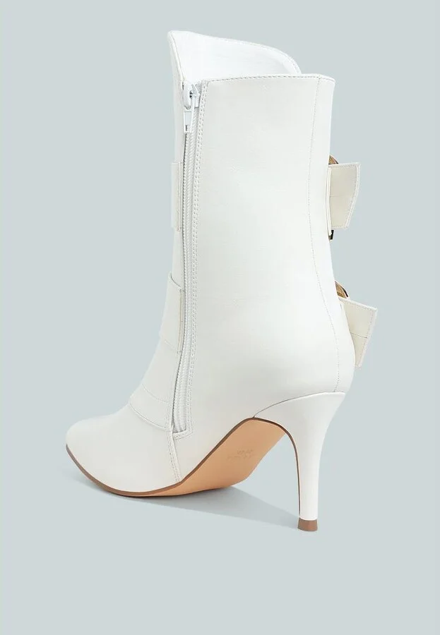 Ebera Chunky Buckle Strap Ankle Boots - Image 3