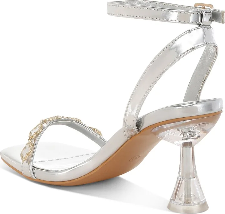 Ebina Charm Clear Heel Ankle Wrap Sandal - Image 2