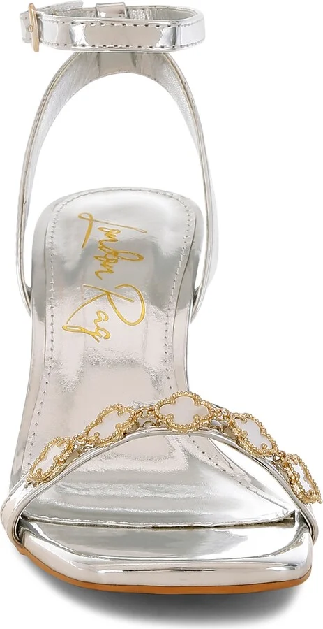 Ebina Charm Clear Heel Ankle Wrap Sandal - Image 3