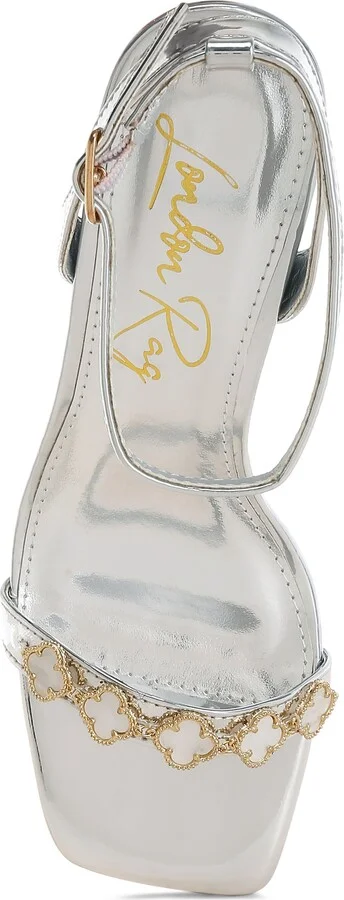 Ebina Charm Clear Heel Ankle Wrap Sandal - Image 6