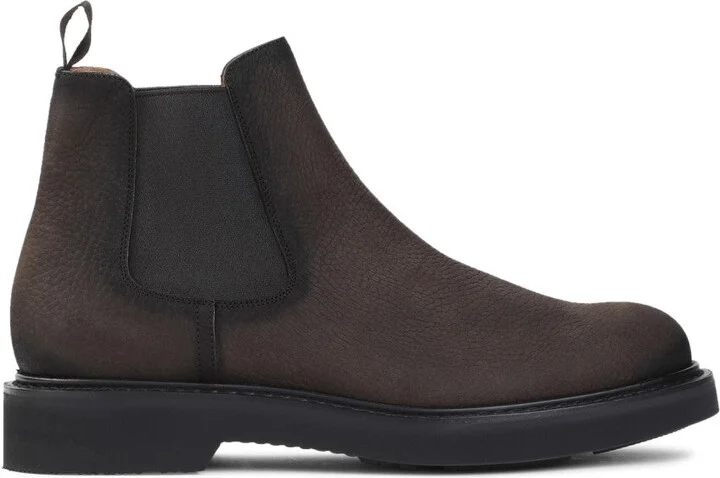 Ebony Brown Calf Leather Leicester Ankle Boots