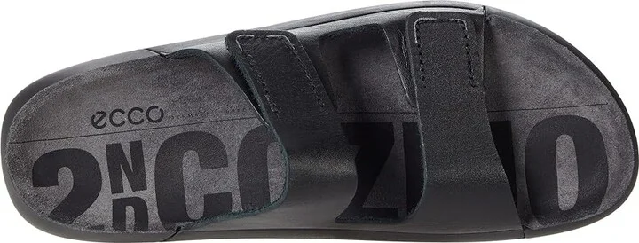 ECCO 2nd Cozmo Two Band Slide Women's Sandals Black Smooth : EU 35 (US Women's 4-4.5) M, Leather - Image 2