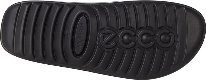 ECCO 2nd Cozmo Two Band Slide Women's Sandals Black Smooth : EU 35 (US Women's 4-4.5) M, Leather - Image 3
