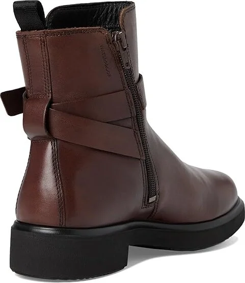 ECCO Amsterdam Buckle Ankle Boot Women's Boots Potting Soil : EU 40 (US Women's 9-9.5) M, Leather/Suede - Image 4