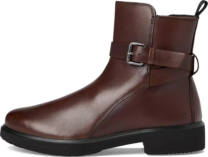 ECCO Amsterdam Buckle Ankle Boot Women's Boots Potting Soil : EU 40 (US Women's 9-9.5) M, Leather/Suede - Image 6