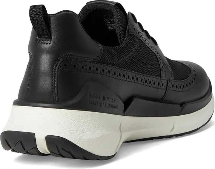 ECCO Biom 2.2 Brogue Sneakers Men's Shoes Black/Black : EU 47 (US Men's 13-13.5) M, Leather - Image 4
