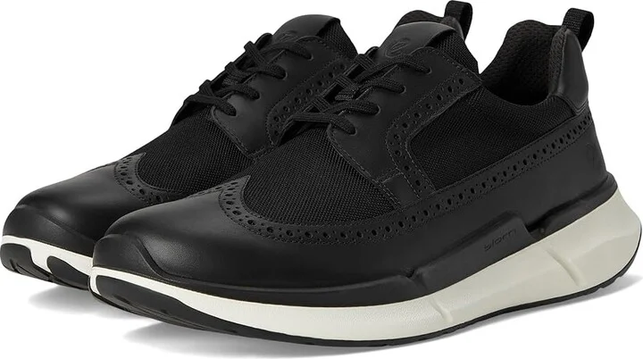 ECCO Biom 2.2 Brogue Sneakers Men's Shoes Black/Black : EU 47 (US Men's 13-13.5) M, Leather