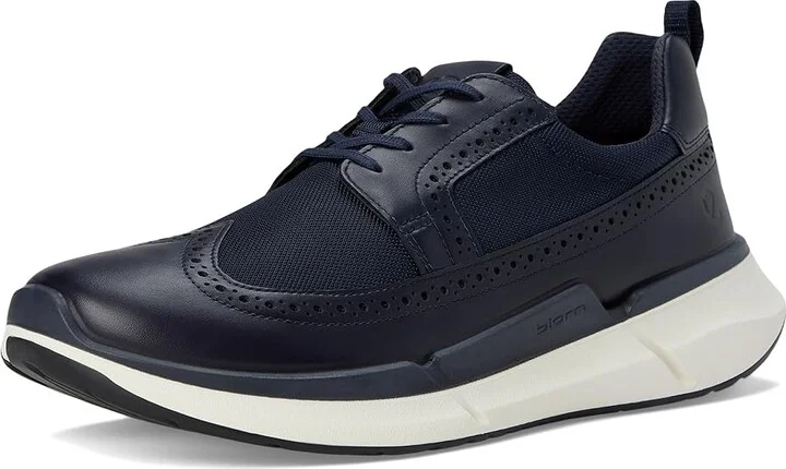ECCO Biom 2.2 Brogue Sneakers Men's Shoes Night Sky/Night Sky : EU 45 (US Men's 11-11.5) M, Leather - Image 5