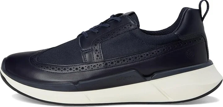 ECCO Biom 2.2 Brogue Sneakers Men's Shoes Night Sky/Night Sky : EU 45 (US Men's 11-11.5) M, Leather - Image 6