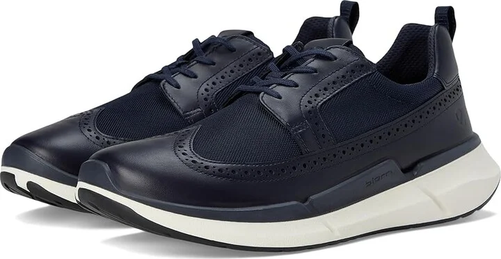 ECCO Biom 2.2 Brogue Sneakers Men's Shoes Night Sky/Night Sky : EU 45 (US Men's 11-11.5) M, Leather
