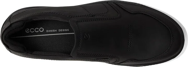 ECCO Byway Slip-On Sneakers Men's Shoes Black : EU 45 (US Men's 11-11.5) M, Cotton/Leather/Nubuck - Image 2