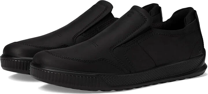 ECCO Byway Slip-On Sneakers Men's Shoes Black : EU 45 (US Men's 11-11.5) M, Cotton/Leather/Nubuck