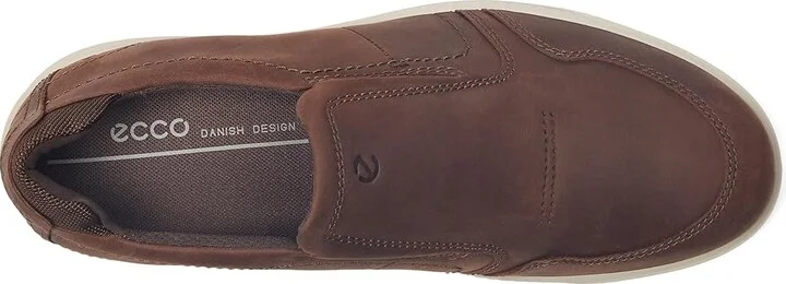 ECCO Byway Slip-On Sneakers Men's Shoes Coffee : EU 41 (US Men's 7-7.5) M, Cotton/Leather/Nubuck - Image 2