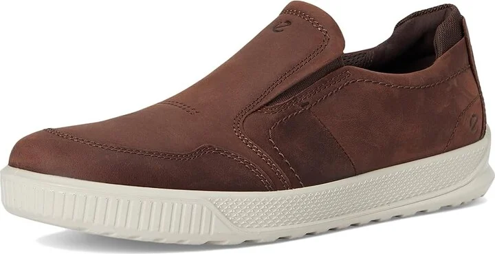 ECCO Byway Slip-On Sneakers Men's Shoes Coffee : EU 41 (US Men's 7-7.5) M, Cotton/Leather/Nubuck - Image 5