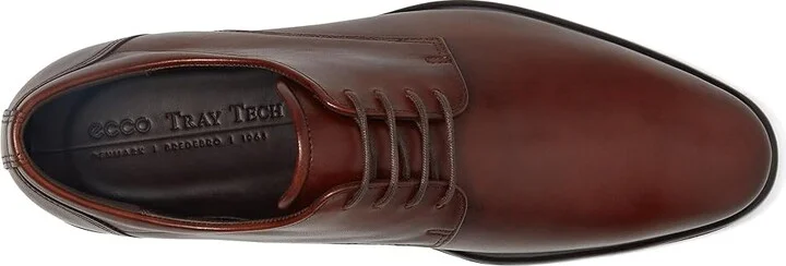ECCO Citytray Plain Toe Tie Men's Shoes Cognac : EU 39 (US Men's 5-5.5) M, Leather - Image 2