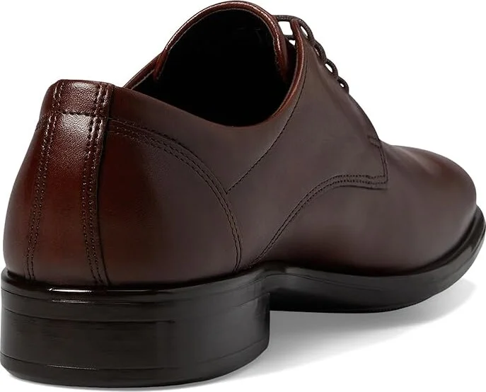ECCO Citytray Plain Toe Tie Men's Shoes Cognac : EU 39 (US Men's 5-5.5) M, Leather - Image 4