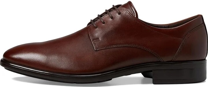ECCO Citytray Plain Toe Tie Men's Shoes Cognac : EU 39 (US Men's 5-5.5) M, Leather - Image 6