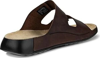 ECCO Cozmo 2.0 Two Band Slide Men's Shoes Potting Soil : EU 42 (US Men's 8-8.5) D - Medium, Leather - Image 3
