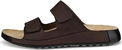 ECCO Cozmo 2.0 Two Band Slide Men's Shoes Potting Soil : EU 42 (US Men's 8-8.5) D - Medium, Leather - Image 4