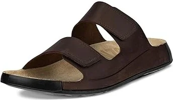 ECCO Cozmo 2.0 Two Band Slide Men's Shoes Potting Soil : EU 42 (US Men's 8-8.5) D - Medium, Leather