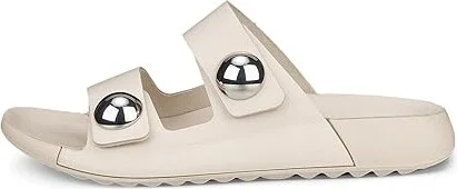 ECCO Cozmo 2 Band Button Women's Sandals Limestone : EU 36 (US Women's 5-5.5) M, Leather/Suede - Image 4