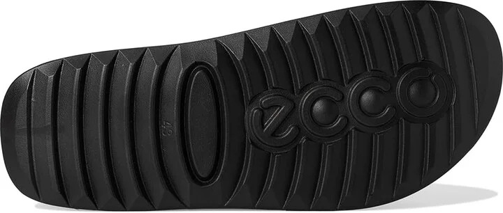 ECCO Cozmo Two Band Cross Slide Sandal Men's Sandals Black : EU 40 (US Men's 6-6.5) D - Medium, Leather - Image 3
