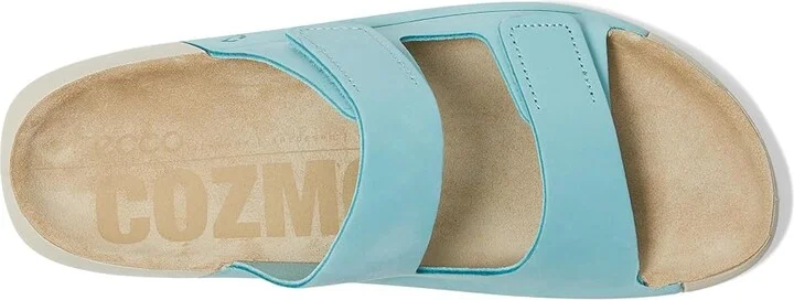 ECCO Cozmo Two Band Luxery Slide Women's Sandals Aquatic Nubuck : EU 35 (US Women's 4-4.5) M, Leather - Image 2