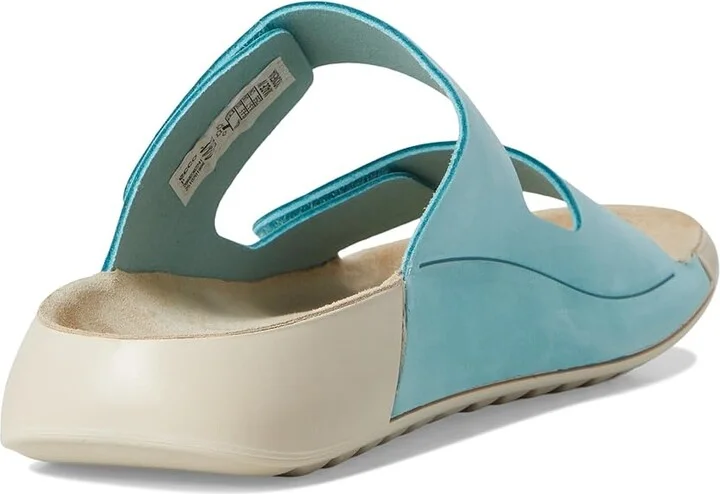 ECCO Cozmo Two Band Luxery Slide Women's Sandals Aquatic Nubuck : EU 35 (US Women's 4-4.5) M, Leather - Image 4