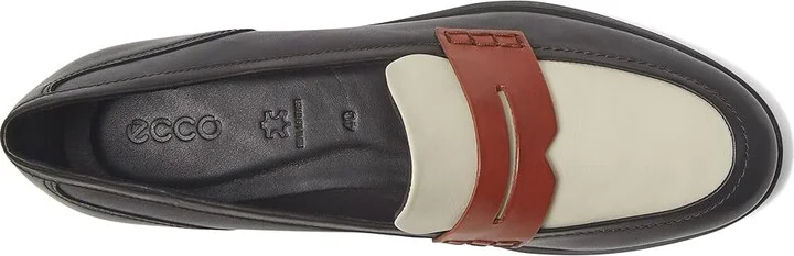 ECCO Dress Classic 15 Penny Loafer Women's Shoes Black/Limestone/Cognac : EU 35 (US Women's 4-4.5) M, Leather - Image 2