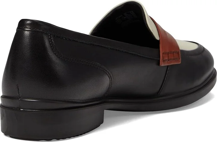 ECCO Dress Classic 15 Penny Loafer Women's Shoes Black/Limestone/Cognac : EU 35 (US Women's 4-4.5) M, Leather - Image 4