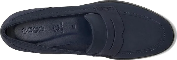 ECCO Dress Classic 15 Penny Loafer Women's Shoes Marine Nubuck : EU 39 (US Women's 8-8.5) M, Leather - Image 2
